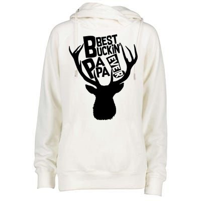 Best Buckin Papa Ever Womens Funnel Neck Pullover Hood