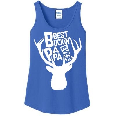 Best Buckin Papa Ever Ladies Essential Tank