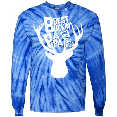 Best Buckin Papa Ever Tie-Dye Long Sleeve Shirt