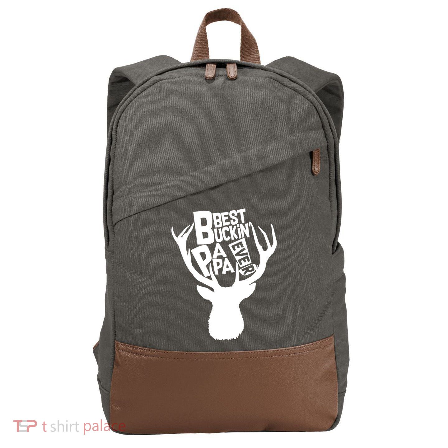 Best Buckin Papa Ever Cotton Canvas Backpack