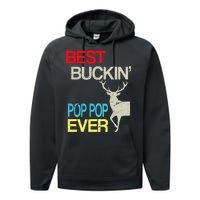 Best Buckin Pop Pop Performance Fleece Hoodie