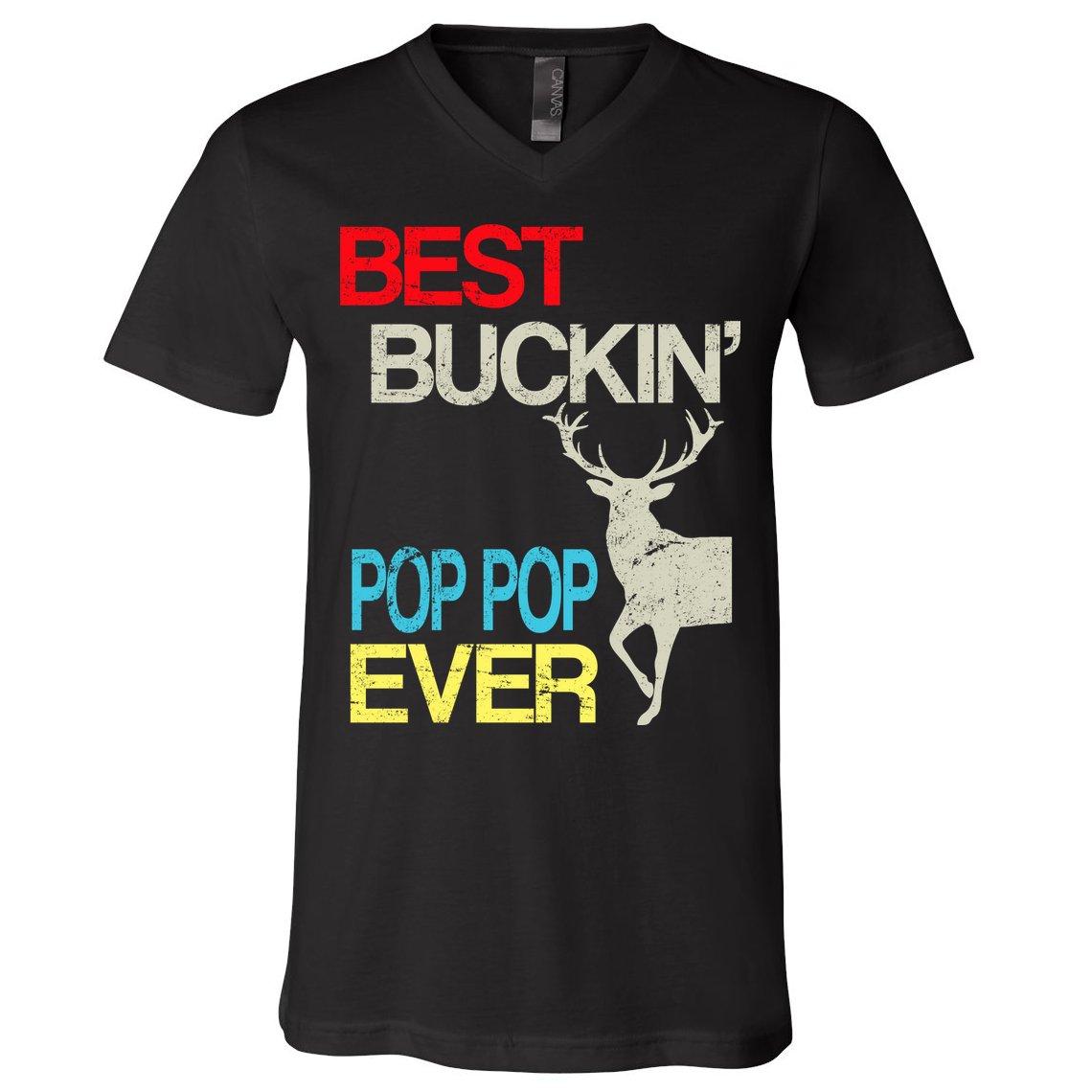 Best Buckin Pop Pop V-Neck T-Shirt