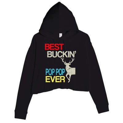 Best Buckin Pop Pop Crop Fleece Hoodie