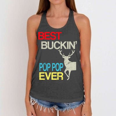 Best Buckin Pop Pop Women's Knotted Racerback Tank