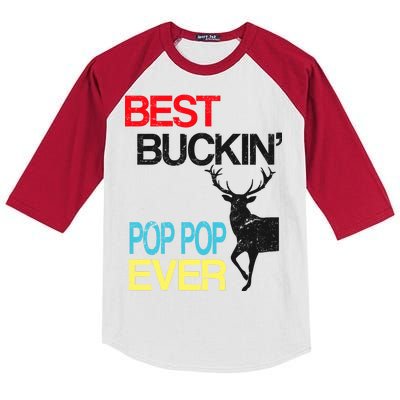 Best Buckin Pop Pop Kids Colorblock Raglan Jersey