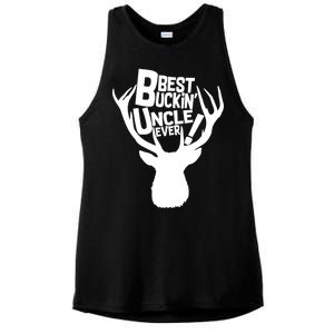 Best Buckin Uncle Ever Ladies PosiCharge Tri-Blend Wicking Tank