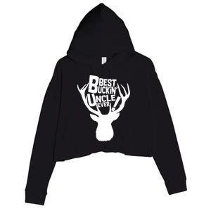 Best Buckin Uncle Ever Crop Fleece Hoodie