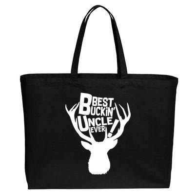 Best Buckin Uncle Ever Cotton Canvas Jumbo Tote