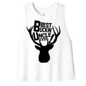 Best Buckin Uncle Ever Women's Racerback Cropped Tank