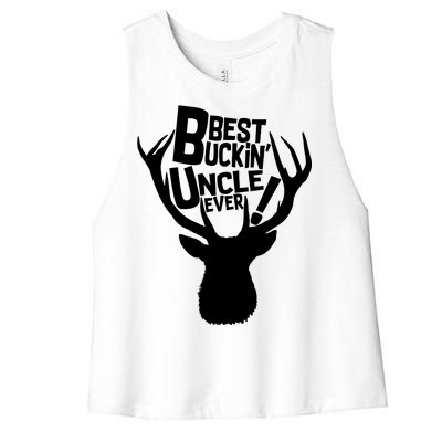 Best Buckin Uncle Ever Women's Racerback Cropped Tank