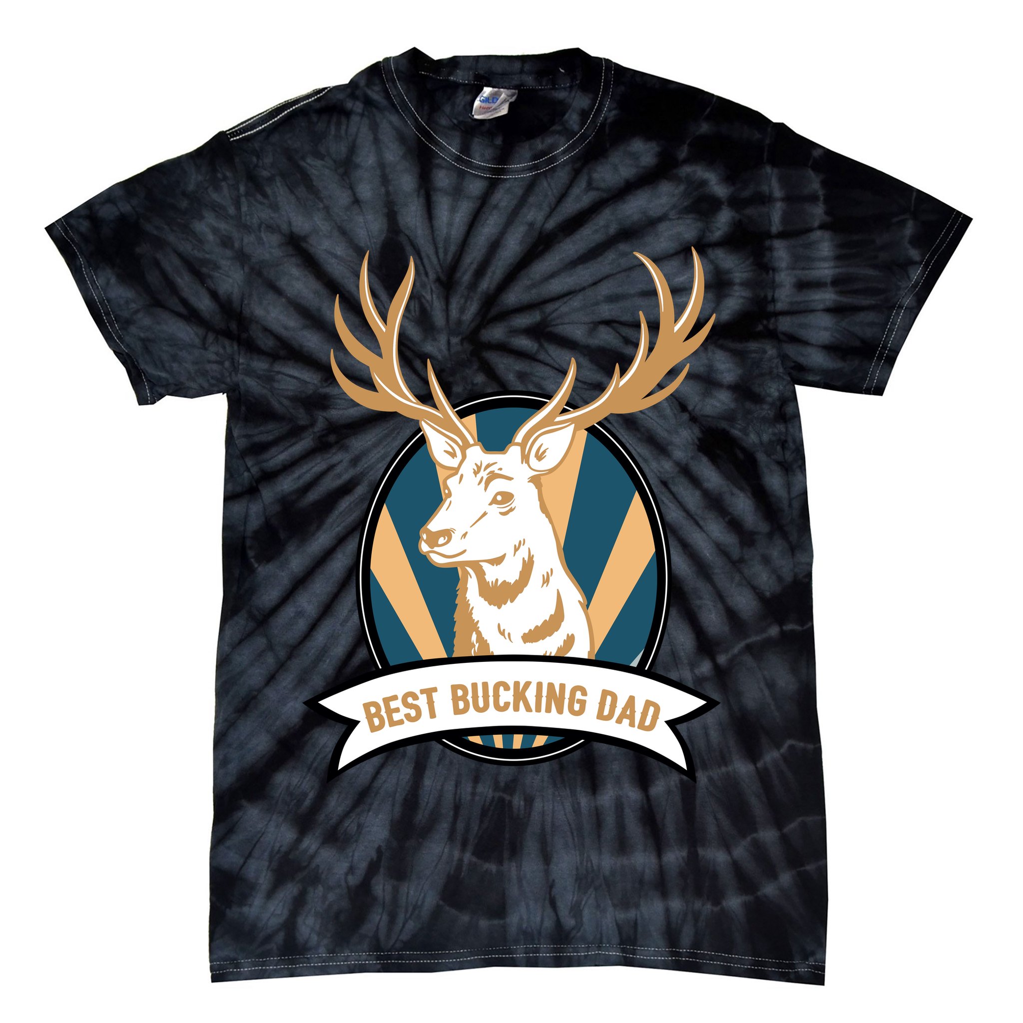 Best Bucking Dad Tie-Dye T-Shirt