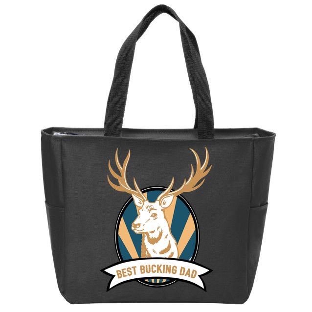 Best Bucking Dad Zip Tote Bag
