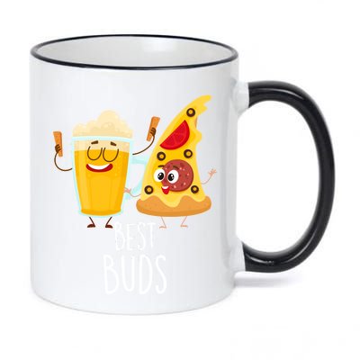 Best Buds Pizza And Beer 11oz Black Color Changing Mug