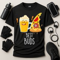 Best Buds Pizza And Beer Cooling Performance Crew T-Shirt