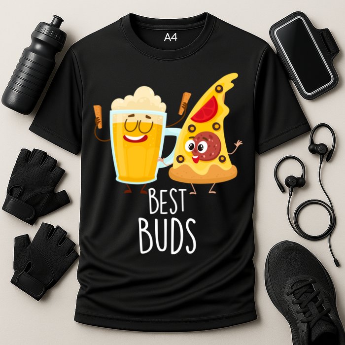 Best Buds Pizza And Beer Cooling Performance Crew T-Shirt