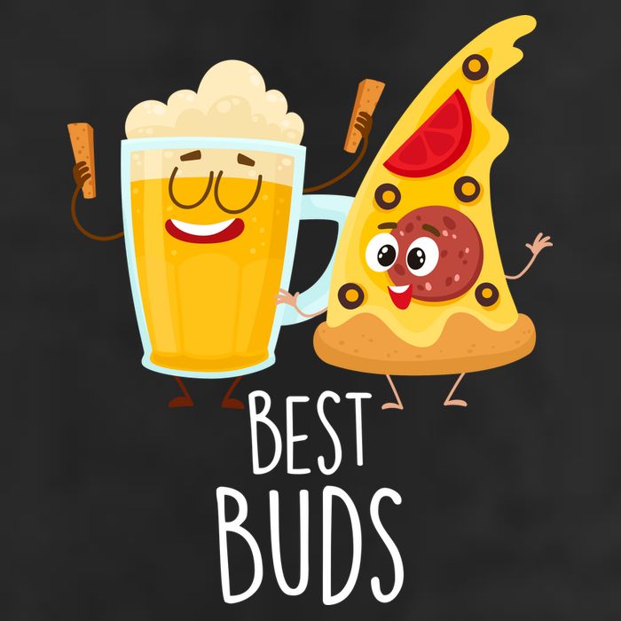 Best Buds Pizza And Beer Adult Drive Performance Visor