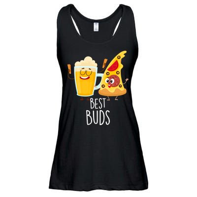 Best Buds Pizza And Beer Ladies Essential Flowy Tank