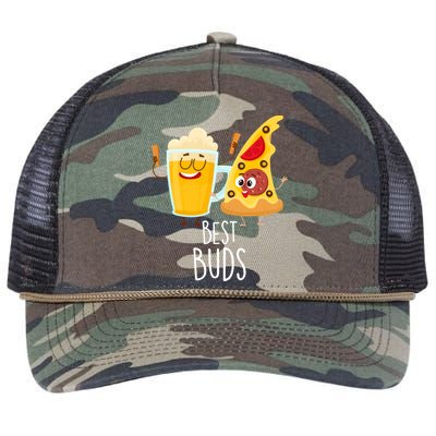 Best Buds Pizza And Beer Retro Rope Trucker Hat Cap