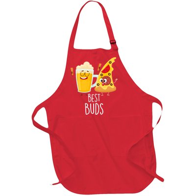 Best Buds Pizza And Beer Full-Length Apron With Pockets