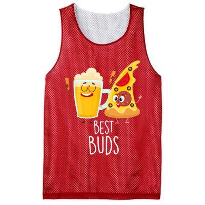 Best Buds Pizza And Beer Mesh Reversible Basketball Jersey Tank
