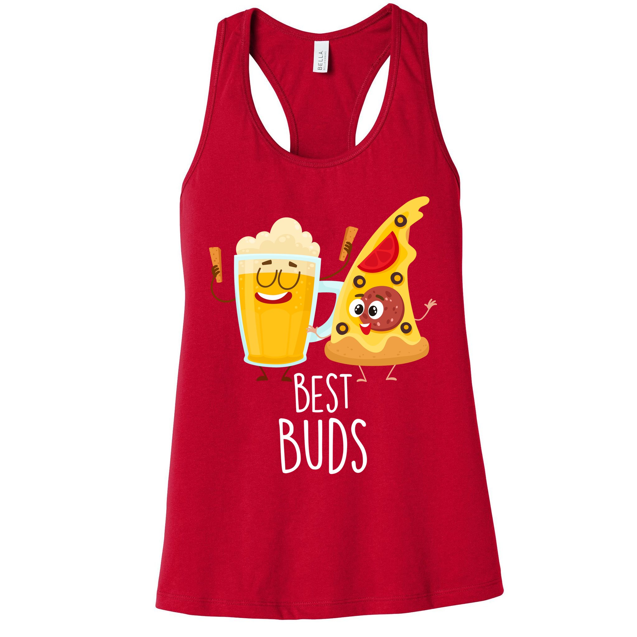 Best Buds Pizza And Beer Womens Tank Top