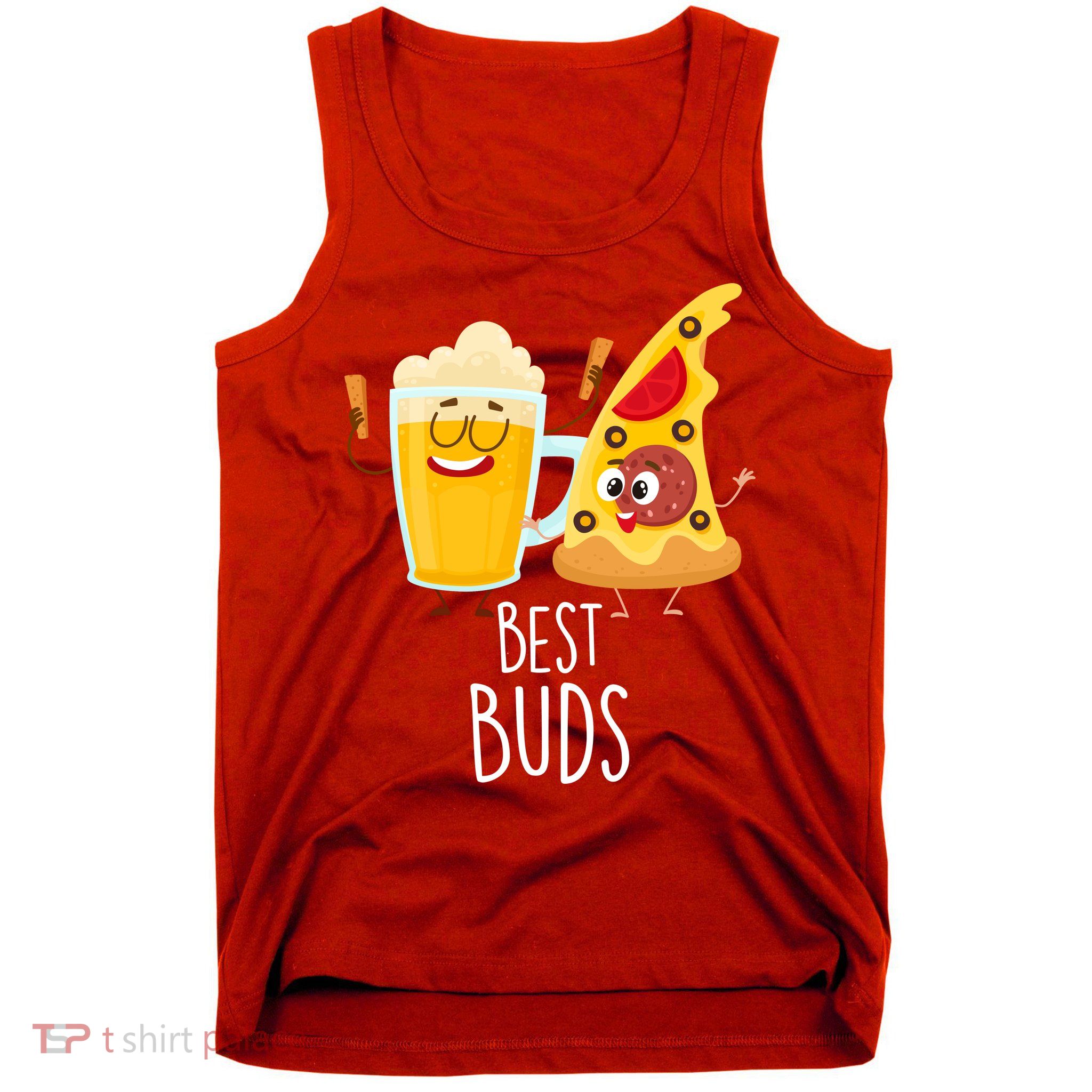 Best Buds Pizza And Beer Tank Top