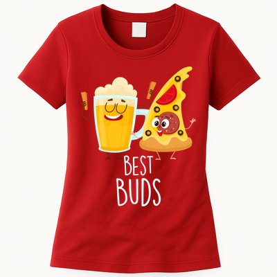 Best Buds Pizza And Beer Womens T-Shirt