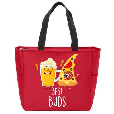 Best Buds Pizza And Beer Zip Tote Bag