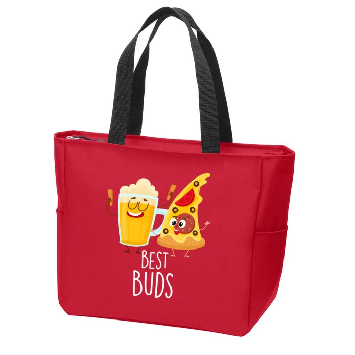 Best Buds Pizza And Beer Zip Tote Bag