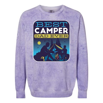 Best Camper Dad Ever Colorblast Crewneck Sweatshirt