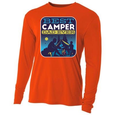 Best Camper Dad Ever Cooling Performance Long Sleeve Crew