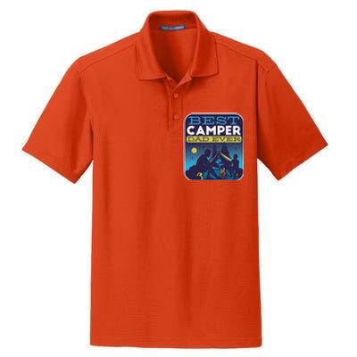 Best Camper Dad Ever Dry Zone Grid Polo