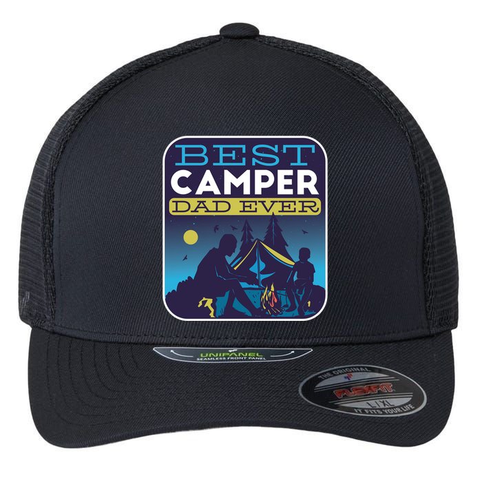 Best Camper Dad Ever Flexfit Unipanel Trucker Cap