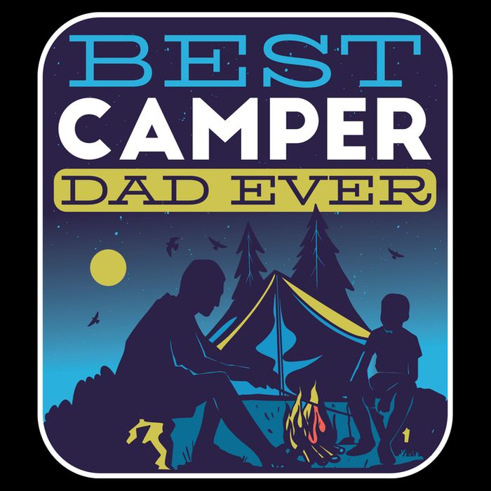 Best Camper Dad Ever 7-Panel Snapback Hat