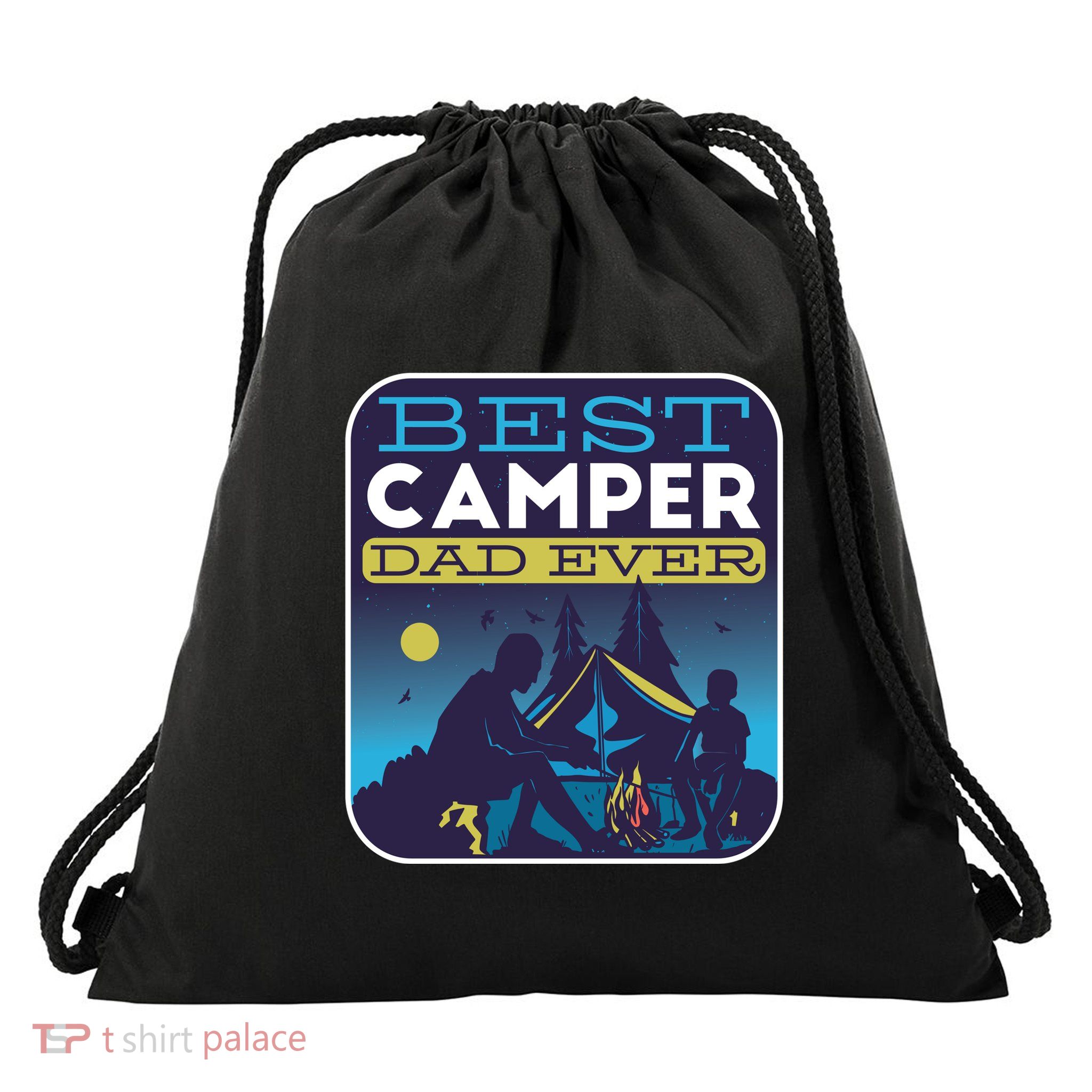 Best Camper Dad Ever Drawstring Bag