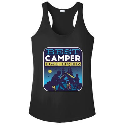 Best Camper Dad Ever Ladies PosiCharge Competitor Racerback Tank