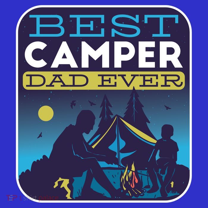 Best Camper Dad Ever Button