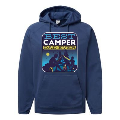 Best Camper Dad Ever Performance Fleece Hoodie