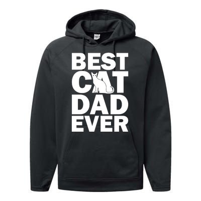 Best Cat Dad Ever Performance Fleece Hoodie