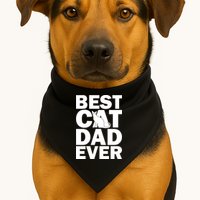 Best Cat Dad Ever USA-Made Doggie Bandana