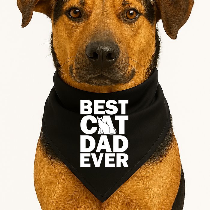 Best Cat Dad Ever USA-Made Doggie Bandana