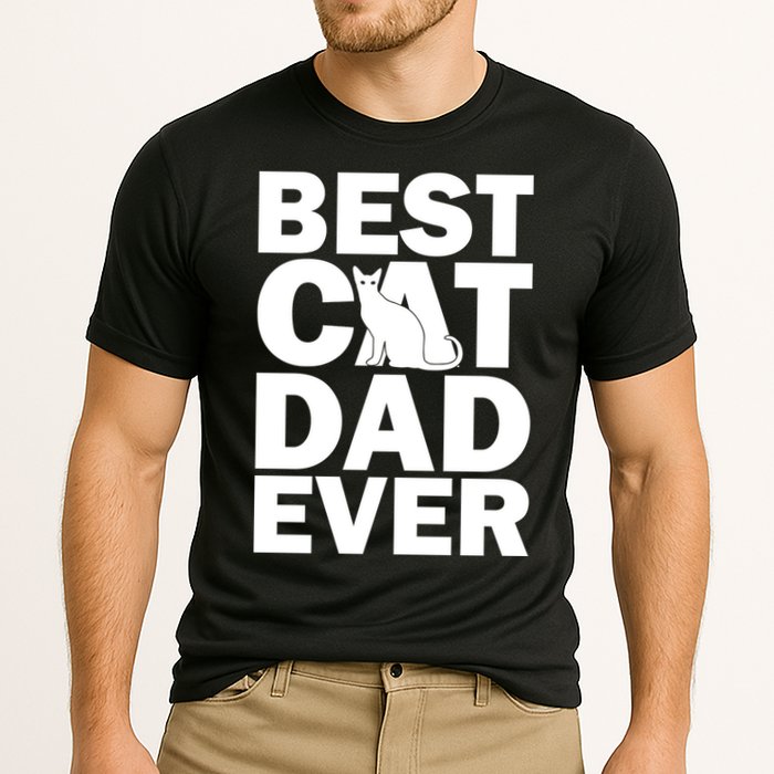 Best Cat Dad Ever Cooling Performance Crew T-Shirt