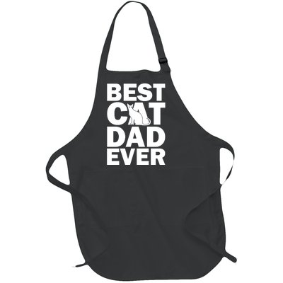 Best Cat Dad Ever Full-Length Apron With Pockets