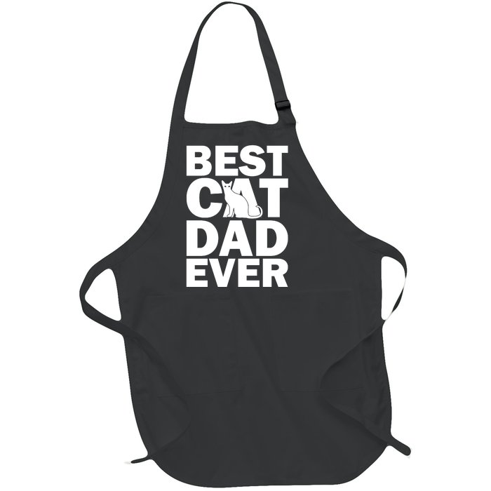 Best Cat Dad Ever Full-Length Apron With Pockets