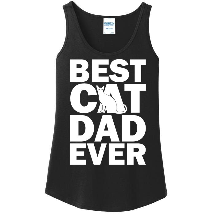 Best Cat Dad Ever Ladies Essential Tank