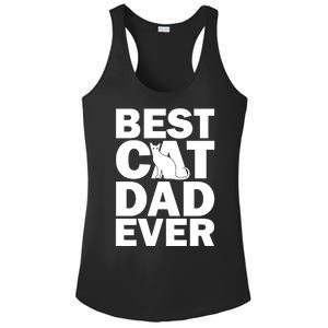 Best Cat Dad Ever Ladies PosiCharge Competitor Racerback Tank