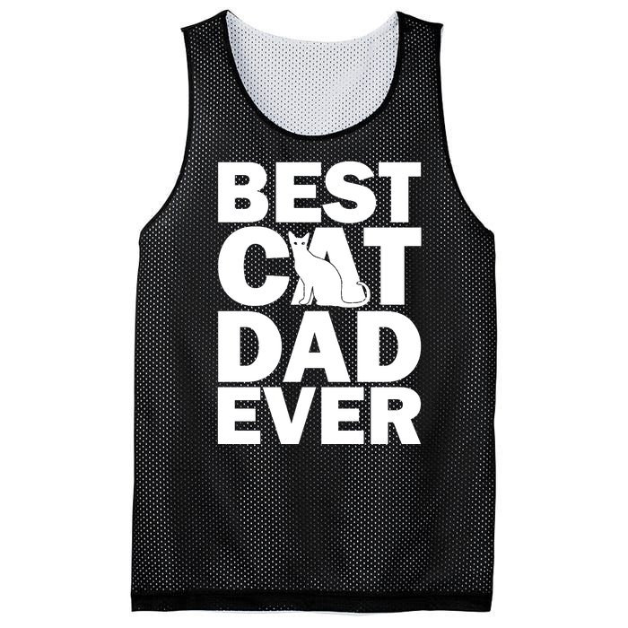 Best Cat Dad Ever Mesh Reversible Basketball Jersey Tank