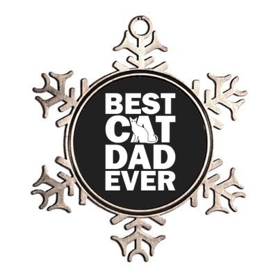 Best Cat Dad Ever Metallic Star Ornament