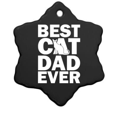 Best Cat Dad Ever Ceramic Star Ornament