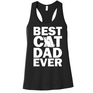 Best Cat Dad Ever Women's Racerback Tank